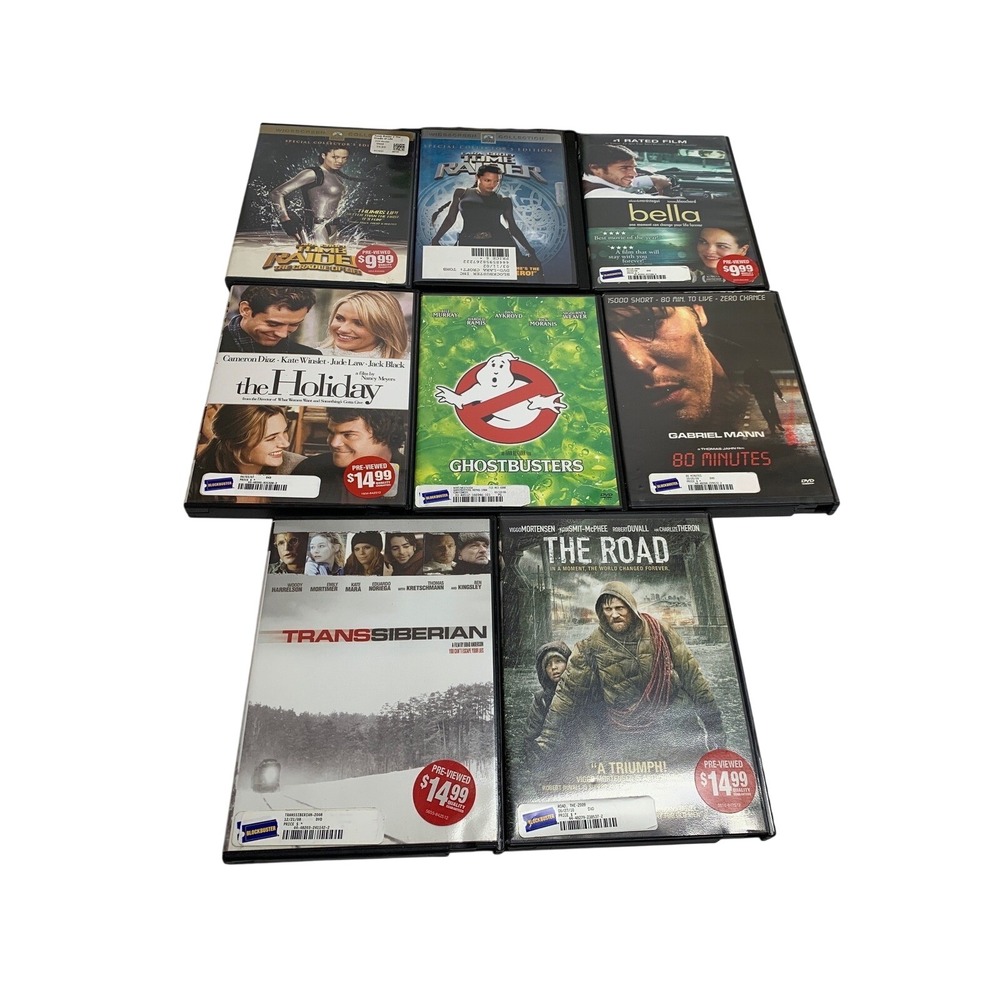 Blockbuster DVD Movie Lot of 8 w/ Original Rental Stickers Nostalgic Collection